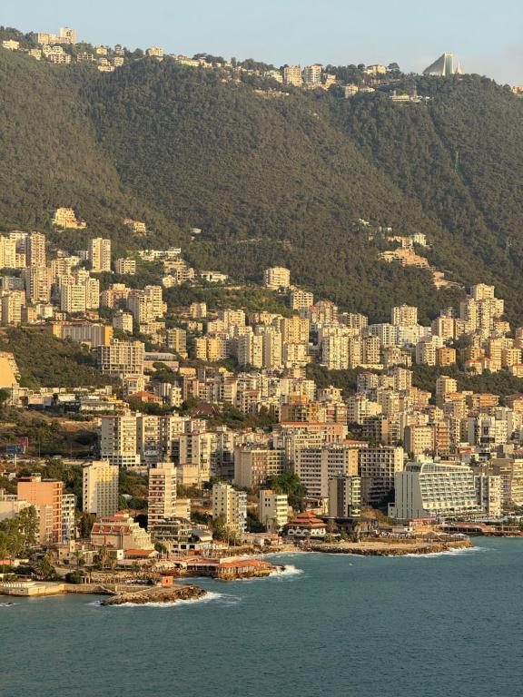 Jounieh and Harissa seen from the hotel